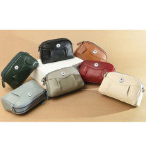 Genuine leather women's bag with fashionable design and a top layer cowhide single shoulder crossbody bag fit 20MM Snaps button jewelry wholesale