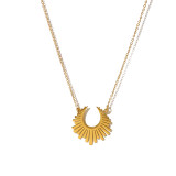 Stainless steel sunflower necklace