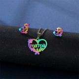 Stainless steel earring necklace set