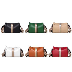 Head layer cowhide pillow bag, large capacity single shoulder crossbody bag, casual real leather bag fit 20MM Snaps button jewelry wholesale
