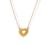 Stainless steel sunflower necklace