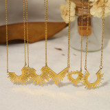 Stainless steel sunflower necklace