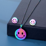 Stainless steel earring necklace set