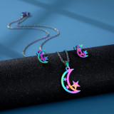 Stainless steel earring necklace set
