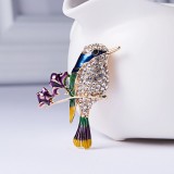 Cute Branch Flower Bird brooch