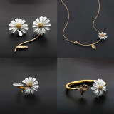 Little Daisy Open Ring Earrings Necklace Bracelet