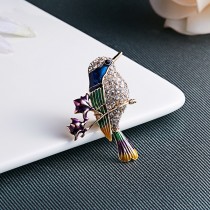 Cute Branch Flower Bird brooch