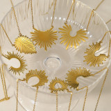 Stainless steel sunflower necklace