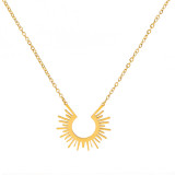 Stainless steel sunflower necklace