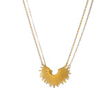 Stainless steel sunflower necklace