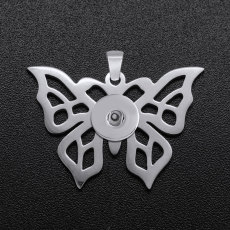 Stainless steel flower bird butterfly Pendant fit 20MM Snaps button jewelry wholesale