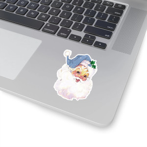 50 pieces of blue retro Christmas graffiti stickers, water cup computer decoration stickers, waterproof stickers