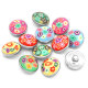10pcs/lot 20MM Soft pottery flowers  snap button charms