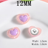 12MM Valentine's Day Love resin  snap button charms