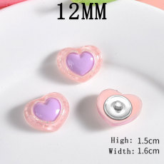 12MM Valentine's Day Love resin  snap button charms