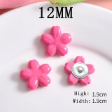 12MM Sunflower resin  snap button charms