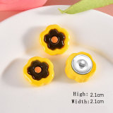 20MM Caramel Biscuits Resin snap button charms