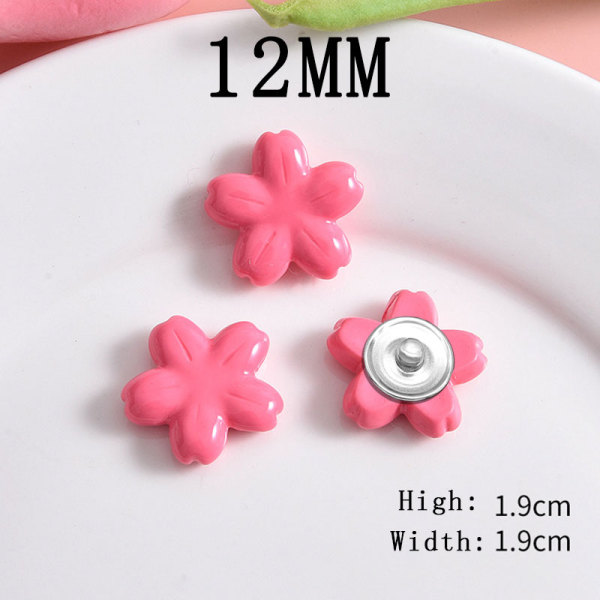 12MM Sunflower resin  snap button charms