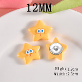12MM Cartoon biscuits resin  snap button charms