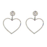 Valentine's Day Love Alloy Rhinestone Earrings
