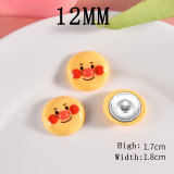 12MM Cartoon biscuits resin  snap button charms
