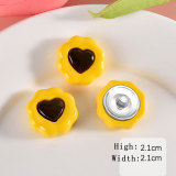 20MM Caramel Biscuits Resin snap button charms