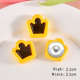 20MM Caramel Biscuits Resin snap button charms