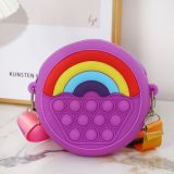 Candy colored donut children's bag Fashion silicone rodent killer pioneer bag One shoulder diagonal cross bag