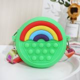Candy colored donut children's bag Fashion silicone rodent killer pioneer bag One shoulder diagonal cross bag