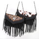 Spliced leopard print tassel chain single shoulder diagonal cross bag fit 20MM Snaps button jewelry wholesale