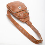 Retro vintage chest bag, outdoor sports and leisure multifunctional shoulder bag fit 20MM Snaps button jewelry wholesale