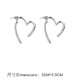 Valentine's Day Metal Cross Love Earrings