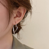 Valentine's Day Metal Cross Love Earrings