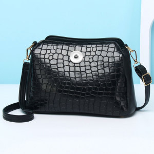 Personalized Stone Pattern Zipper Bag Crossbody Shoulder Bag Dinner Bag fit 20MM Snaps button jewelry wholesale