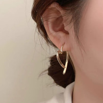 Valentine's Day Metal Cross Love Earrings