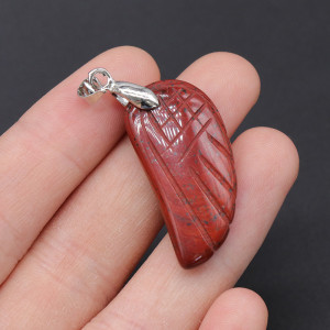 1pcs Natural crystal agate wing pendant