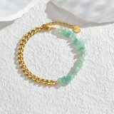 Stainless steel crushed stone bracelet