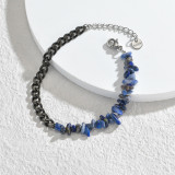 Stainless steel crushed stone bracelet