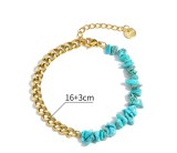 Stainless steel crushed stone bracelet