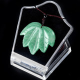 Natural crystal agate Canadian maple leaf necklace