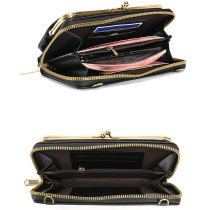 Banquet bag, mobile phone bag, lychee patterned crossbody bag, clip frame bag fit 20MM Snaps button jewelry wholesale