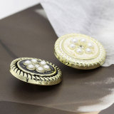 23MM Metal pearl snap button charms