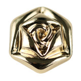 23MM Metal  flower snap button charms