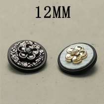 12MM Metal  flower snap button charms