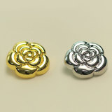 23MM Metal  flower snap button charms
