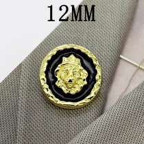 12MM Metal lion snap button charms