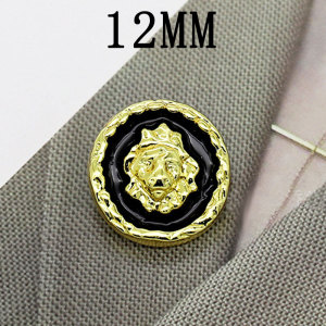 12MM Metal lion snap button charms