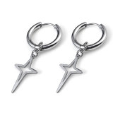 Stainless steel Star Cross Geometry earrings