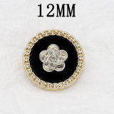 12MM Metal  flower snap button charms