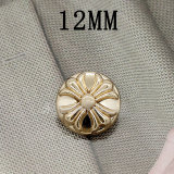 12MM Metal  cross snap button charms